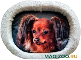 Лежак для собак PerseiLine Rich Breed Дизайн № 3 принт 36 овальный 44 х 33 х 16 см  (1 шт)