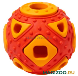 Игрушка для собак Homepet Silver Series мяч фигурный каучук красно-оранжевый 6,4 х 5,9 см (1 шт)