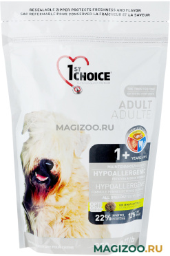 Сухой корм 1ST CHOICE DOG ADULT ALL BREEDS HYPOALLERGENIC беззерновой для взрослых собак всех пород при аллергии с уткой и картофелем (0,35 кг)