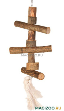 Игрушка для попугаев Trixie на цепочке деревянная 40 см (1 шт)