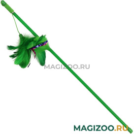 Игрушка для кошек Triol Зеленые перья удочка дразнилка 50 см (1 шт)