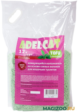 ADEL CAT TOFU наполнитель комкующийся на основе тофу для туалета кошек с ароматом зеленого чая (12 л)
