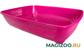 Туалет для кошек с высокими бортами ярко-розовый 57,4 х 42,7 х 25,5 см (1 шт)