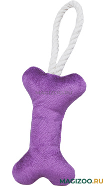 Игрушка для собак Mr.Kranch Косточка с канатом фиолетовая 31 х 9 х 4 см (1 шт)