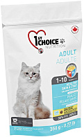 1ST CHOICE CAT ADULT HEALTHY SKIN & COAT для взрослых кошек при аллергии с лососем (0,35 кг)