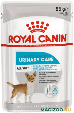 Влажный корм (консервы) ROYAL CANIN URINARY CARE для взрослых собак всех пород при мочекаменной болезни паштет пауч (85 гр)