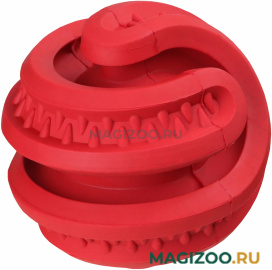 Игрушка для собак Mr.Kranch Головоломка дентальная с ароматом бекона красная 8,5 х 8,7 см (1 шт)