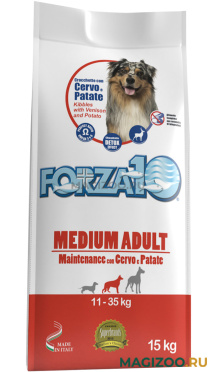Сухой корм FORZA10 DOG MAINTENANCE ADULT MEDIUM для взрослых собак средних пород с олениной и картофелем (15 кг)