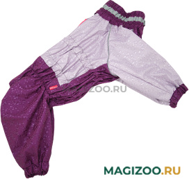FOR MY DOGS дождевик для собак Капли розово/фиолетовый для девочек 635SS-2022 F (C1) 