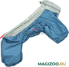 FOR MY DOGS дождевик для собак голубой/серебро для мальчиков 606SS-2022 M (14) 