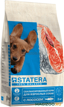 Сухой корм STATERA для взрослых собак с лососем (3 кг)