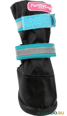 FOR MY DOGS сапоги для собак на резиновой подошве черно/синие FMD655-2020 Bl/B (2) 