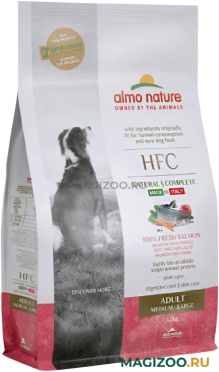 Сухой корм ALMO NATURE HFC M-L ADULT SALMON для взрослых собак средних и крупных пород со свежим лососем (1,2 кг)
