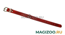 Ошейник для собак кожаный красный 46 - 60 см x 35 мм Аркон о35/2ккр (1 шт)