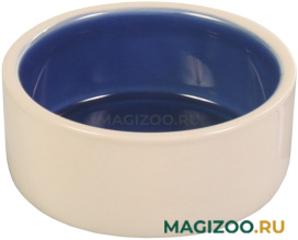 TRIXIE керамическая миска для собак, с синим дном (0,35 л)