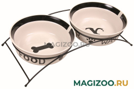 Миски керамические на подставке для собак Trixie 2 х 2,6 л (1 шт) 