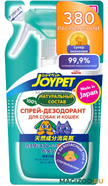 Сменный блок Premium Pet Japan Joypet для спрея - дезодоранта устраняющего неприятные запахи собак и кошек антибактериальный 240 мл (1 шт)