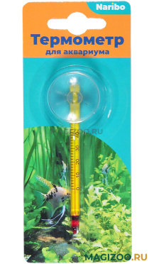 Термометр стеклянный тонкий на присоске 8 см NARIBO (1 шт) 