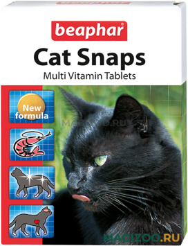 Лакомство BEAPHAR CAT SNAPS для кошек витаминизированное (75 шт)