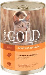 NERO GOLD ADULT CAT JUICY TURKEY для взрослых кошек с сочной индейкой (415 гр)
