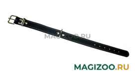 Ошейник для собак кожаный черный 44 - 58 см x 35 мм Аркон о35/1кч (1 шт) 