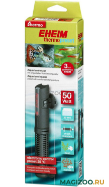 Нагреватель Eheim 50 с фиксированной температурой 25 градусов для аквариума 25 - 60 л, 50 Вт (1 шт)