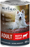 MR.BUFFALO ADULT DOG BEEF & HEART для взрослых собак всех пород с говядиной и сердцем (400 гр)