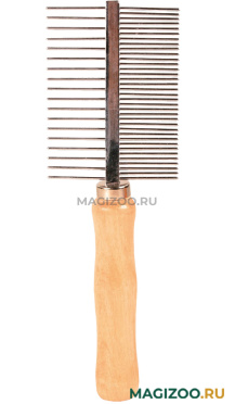 Расческа Trixiе двухсторонняя с деревянной ручкой 17 см (1 шт)