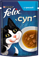 FELIX СУП для взрослых кошек с треской в соусе пауч (48 гр)