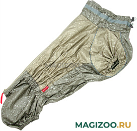 FOR MY DOGS дождевик для вельш-корги Капли бежевый металлик для девочек 622SS-2022 F (K47) 