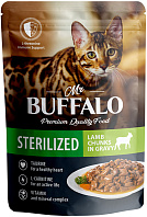 MR.BUFFALO STERILIZED CAT LAMB для взрослых кастрированных котов и стерилизованных кошек с ягненком в соусе пауч (85 гр)