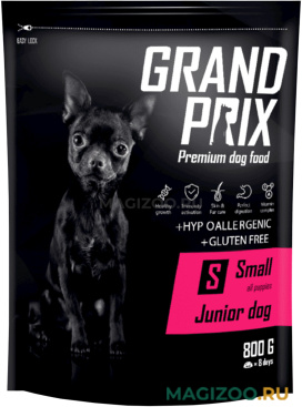 Сухой корм GRAND PRIX SMALL JUNIOR для щенков маленьких пород с курицей (0,8 кг)