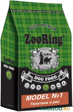 Сухой корм ZOORING MODEL №1 диетический для кастрированных и стерилизованных собак всех пород с телятиной и рисом с хондрозащитными агентами (10 кг)