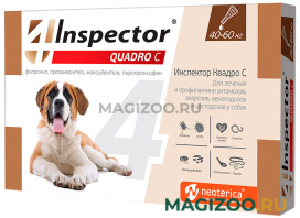 INSPECTOR QUADRO C капли для собак весом от 40 до 60 кг против внутренних и внешних паразитов (1 пипетка)