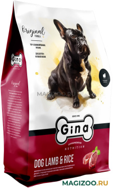 Сухой корм GINA ADULT DOG LAMB & RICE для взрослых собак с чувствительным пищеварением с ягненком и рисом 01616 (7,5 кг) 