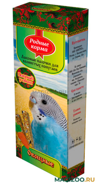 РОДНЫЕ КОРМА палочки зерновые для попугаев с овощами уп. 2 шт (1 уп)