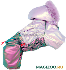 FOR MY DOGS комбинезон для собак фиолет металлик для девочек FW1081-2021 F (16) 