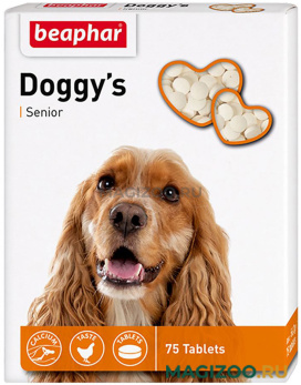 BEAPHAR DOGGY'S SENIOR – Беафар лакомство витаминизированное для пожилых собак старше 7 лет (75 шт)