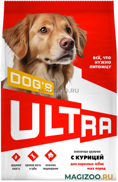 Сухой корм ULTRA DOG’S для взрослых собак всех пород с курицей (0,6 кг)