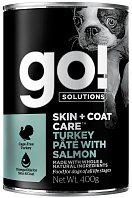 GO! SOLUTIONS SKIN & COAT CARE для собак и щенков паштет с индейкой и лососем  (400 гр)