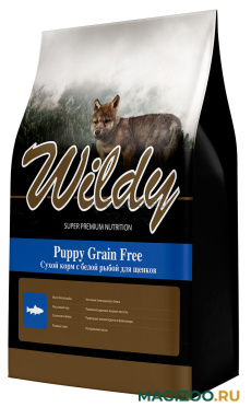 Сухой корм WILDY PUPPY GRAIN FREE беззерновой для щенков с белой рыбой (15 кг)
