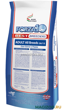 Сухой корм FORZA10 DOG BEST BREEDERS ADULT ALL BREEDS для взрослых собак всех пород с олениной и картофелем (20 кг)