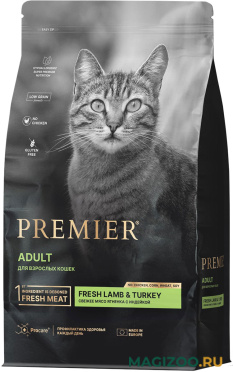 Сухой корм PREMIER LOW GRAIN CAT ADULT LAMB & TURKEY низкозерновой для взрослых кошек с ягненком и индейкой (0,4 кг)