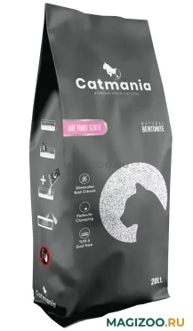 CATMANIA BABYPOWDER наполнитель комкующийся для туалета кошек с ароматом детской присыпки (20 л) 