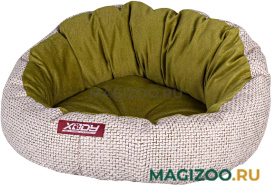 Лежак для собак и кошек Xody Подиум Olive флок 48 х 48 см  (1 шт)