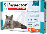 INSPECTOR QUADRO K капли для кошек весом от 4 до 8 кг против внутренних и внешних паразитов (1 пипетка)