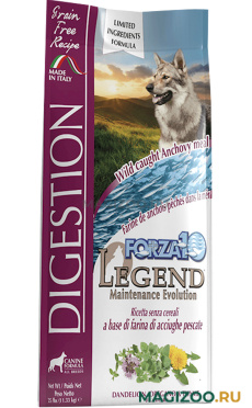 Сухой корм FORZA10 DOG LEGEND DIGESTION ALL BREEDS беззерновой для взрослых собак всех пород с чувствительным пищеварением с анчоусами (11,33 кг)