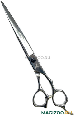 Ножницы прямые для груминга Grodo FT-75S Silk Slice с большим черным винтом 7,5 дюймов (1 шт)
