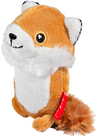 Игрушка для собак Лисичка с 2 пищалками без набивки 10 см GiGwi (1 шт)