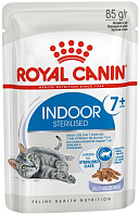 ROYAL CANIN INDOOR STERILISED 7+ для пожилых кастрированных котов и стерилизованных кошек живущих дома в желе пауч (85 гр)
